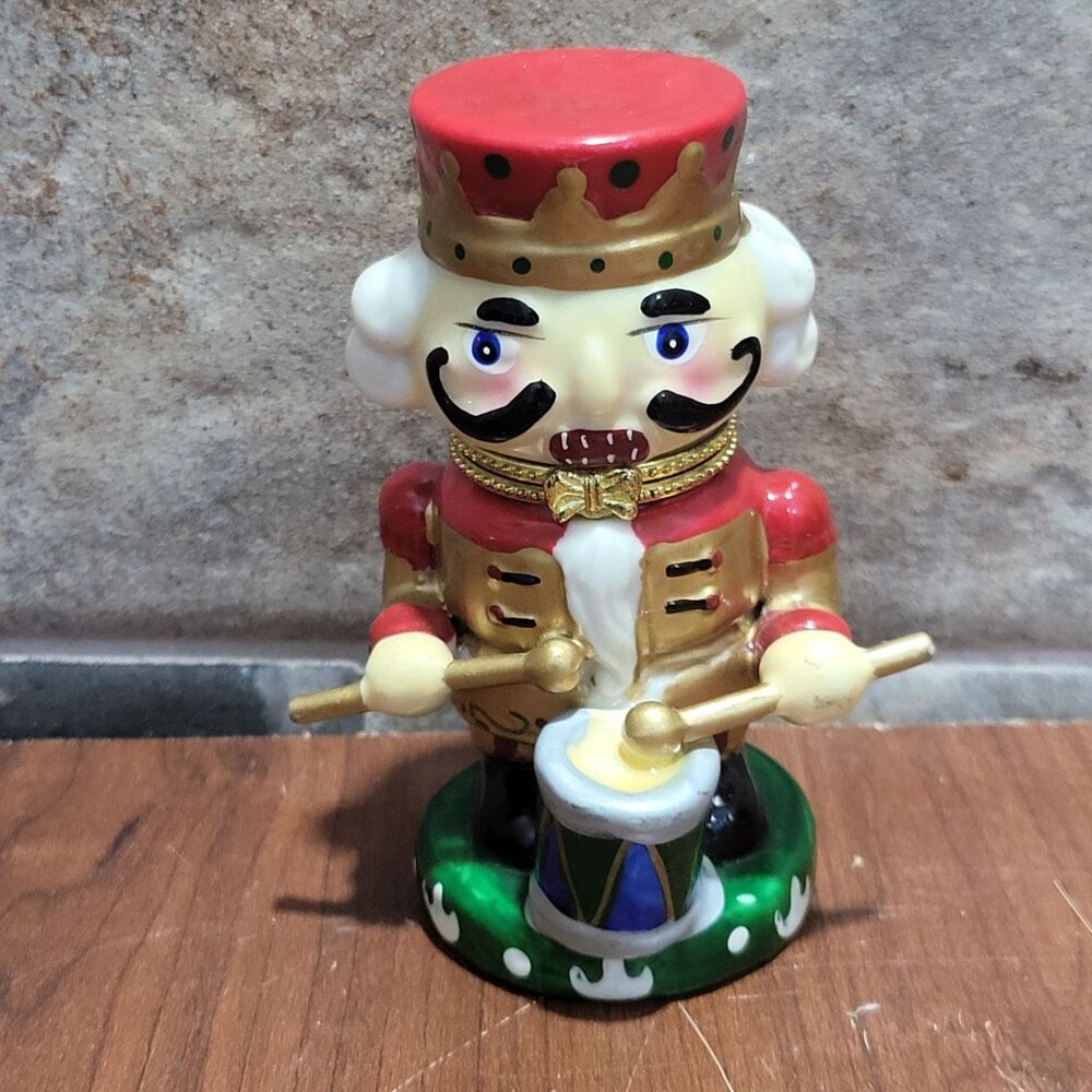 Porcelain Drummer Nutcracker Trinket Box